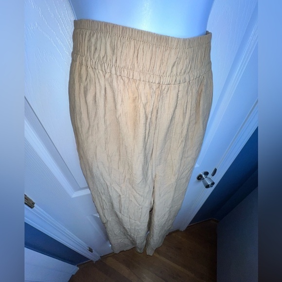 NWT Madewell Large Crinkle Crepe Pull On Viscose Straight Crop Trouser Pant L - Picture 13 of 15